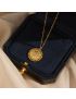 Celestial Glow - Gold Medallion Necklace