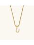 Aurora Pearl Initial Necklace