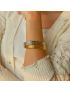 Elara Triple Gold Cuff Bracelet