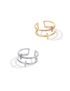 Dual Cross Zircon Ring - Minimalist Copper Band