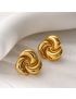 Solara Gold Swirl Earrings