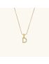 Celeste - Gold Pearl Letter Necklace