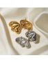 Curved Heart - Statement Earrings