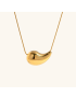 Golden Wave - Drop Pendant Necklace