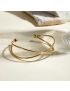 Cora Crossover Gold Cuff