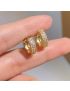 Radiant Zircon Pave Hoop Earrings