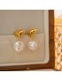 Blanche Heart Freshwater Pearl Earrings