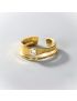 Celeste Gem - Open-Band Gold Ring