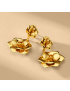 Fleur Gold Drop Earrings
