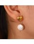 Blanche Heart Freshwater Pearl Earrings
