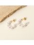 Nina Pearl Hoop Earrings