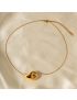 Golden Wave - Drop Pendant Necklace