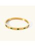 Emerald Glimmer Gold Bangle