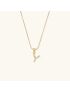 Celeste - Gold Pearl Letter Necklace