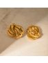 Aurora Swirl Gold Earrings