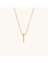 Celeste - Gold Pearl Letter Necklace