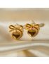 Evelina Bow Heart Earrings