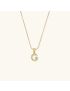Celeste - Gold Pearl Letter Necklace