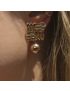 Zara Orb - Geometric Gold Earrings