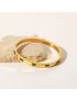 Emerald Glimmer Gold Bangle