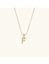 Celeste - Gold Pearl Letter Necklace