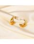 Luna Drop - Crescent Gold Earrings
