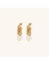 Aurelia Chain Pearl Earrings