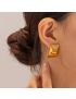 Bold Wave - Sculpted Gold Earrings