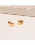 Mila Heart - Gold Stud Earrings