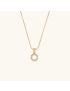 Celeste - Gold Pearl Letter Necklace