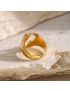 Paige Abstract Gold Ring