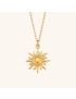Solar Radiance - Gold Sun Pendant Necklace