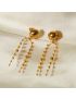 Aurora Tassel - Gold Drop Earrings