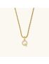 Aurora Pearl Initial Necklace