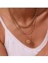 Celestial Glow - Gold Medallion Necklace