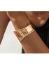 Sculpted Charm Open Cuff Bracelet