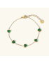 Emerald Hearts Gold Bracelet