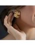 Aurora Swirl Gold Earrings