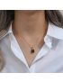 Celeste Gold Princess Cut Necklace
