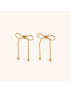 Golden Bow Drop Earrings
