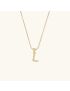 Celeste - Gold Pearl Letter Necklace