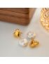 Blanche Heart Freshwater Pearl Earrings