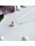 Celeste Gold Pearl Necklace