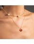 Amara Ruby Heart Necklace