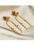 Aurora Tassel - Gold Drop Earrings