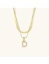 Opal Charm - LayeRed Gold Initial Necklace