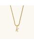 Aurora Pearl Initial Necklace