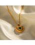Emera Heart Gold Necklace