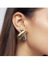 Bold Crossed Layer Earrings - Gold & Silver