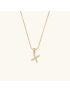 Celeste - Gold Pearl Letter Necklace